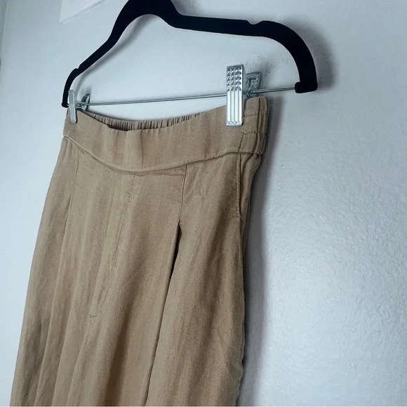 United Colors of Benetton | Tan Linen Pants Wide Leg  Breathable Summer Casual M - Picture 5 of 8